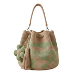 Bohemian Crochet Floral Tote Bag