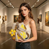 Bohemian Crochet Floral Tote Bag
