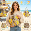 Bohemian Crochet Floral Tote Bag