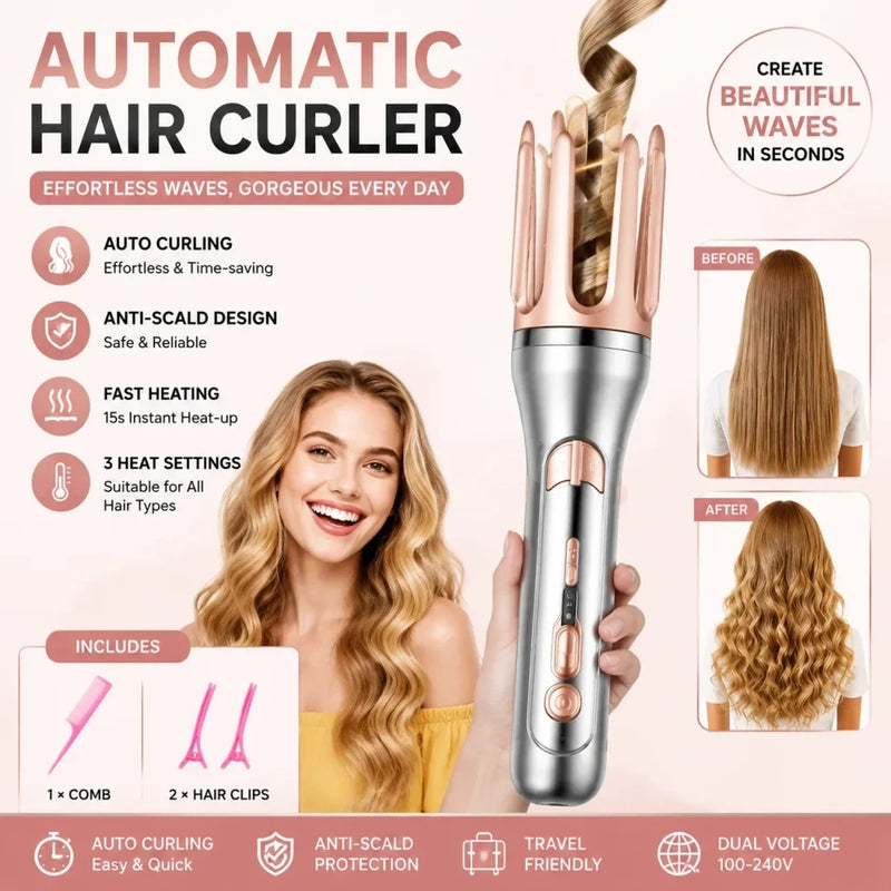 Automatic Ceramic Hair Curling Iron