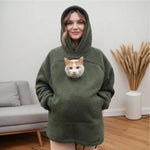 Fleece Pet Carrier Hoodie