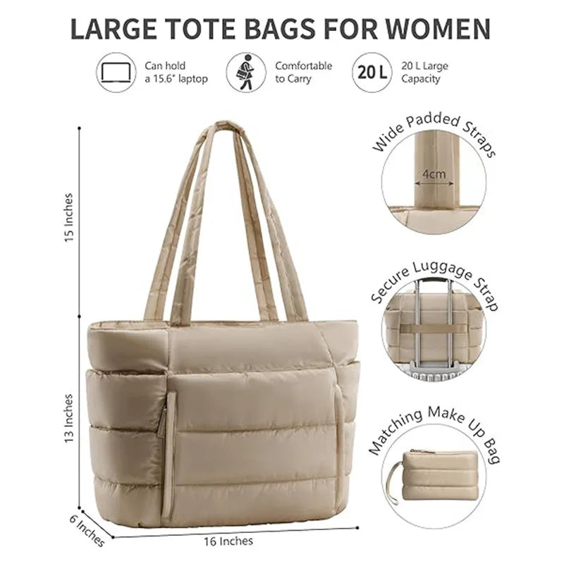 Women’s Nylon Shoulder Tote Bag – Lightweight & Versatile