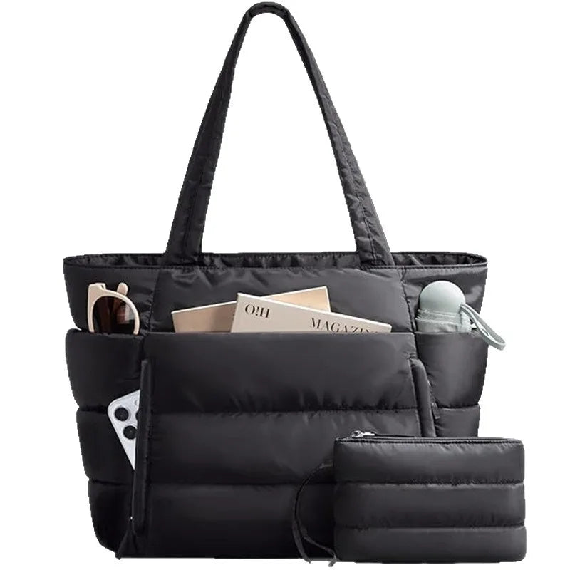 Women’s Nylon Shoulder Tote Bag – Lightweight & Versatile