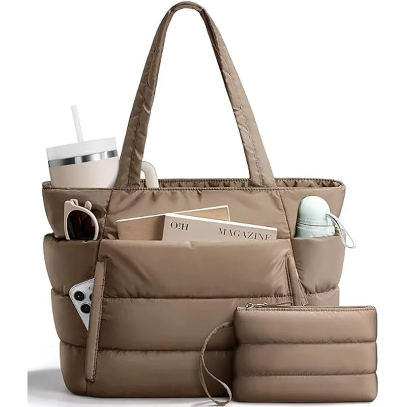 03 Color Women’s Nylon Shoulder Tote Bag – Lightweight & Versatile