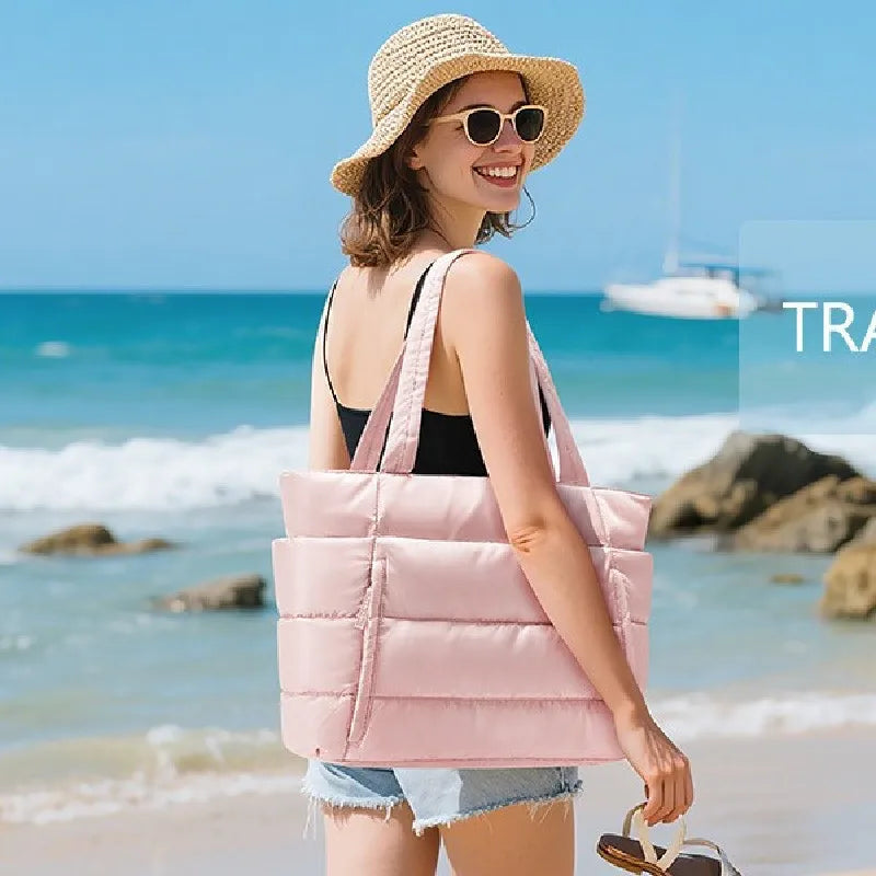 Women’s Nylon Shoulder Tote Bag – Lightweight & Versatile